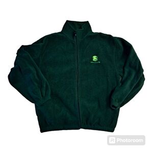 John Deere vintage forest green fleece pullover